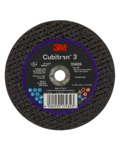 MMM33459 image(0) - 3M Cubitron 3 Cut-Off Wheel 33459 100 mm x 1 mm x 9.53 mm 5 Wheels/PK 6 PK/CS
