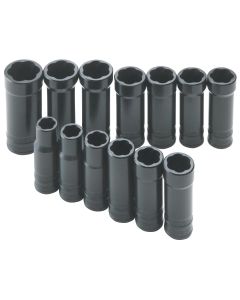 S K Hand Tools TURBO SKT SET 13PC 3/8 DR DEEP METRIC