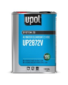 U Pol Products SYSTEM 20 UP2872V Water Clearcoat, 1 gal Tin, 4:1 Mixing