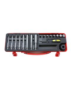 Ko-ken USA 14210M 1/2 Sq. Dr. Bit + Bit Holder Set 4-14mm Hex  18 pieces
