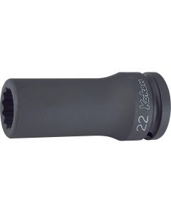 KKN16305M-24 image(0) - Ko-ken USA 16305M-24 3/4 Sq. Dr. Socket 24mm 12 point Length 100mm