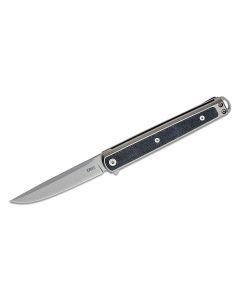 CRK7123 image(0) - CRKT (Columbia River Knife) Seis 1.4116 Bead Blast Plain Blade Folding Knife with Liner Lock Glass-Reinforced Nylon Handle - Black