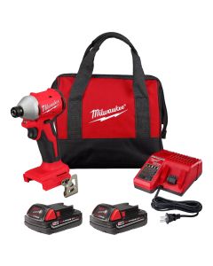 MLW3650-22CT image(0) - Milwaukee Tool M18 Compact Brushless 1/4 Inch Hex Impact Driver Kit