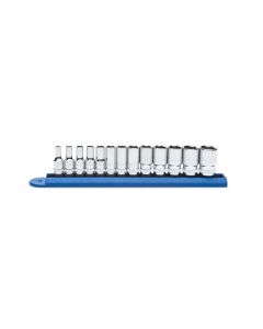 KDT80304S-06 image(1) - GearWrench 13 Piece 1/4 Inch Drive 6 Point Mid Length Metric Socket Set