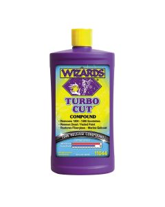 WZP11045 image(0) - Wizards Products TURBO CUT 11045 Time Release Compound, 2 oz Bottle, High-Gloss, White, Liquid