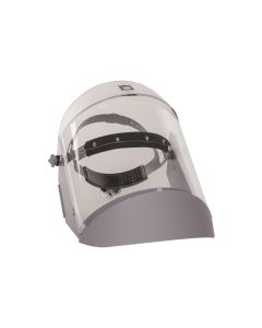 OBR2124AFR500 image(1) - OBERON Face Shield with Ratcheting Headgear - Polycarbonate - Window: Clear Anti-Fog - With Lower Crown and Shield Extender