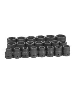 GRE9021 image(1) - Grey Pneumatic 1" DR 21PC FRAC SOCKET SET 3/4" - 2"