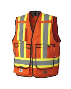 SRWV2540750U-3XL image(0) - Pioneer FR Tech ARC Rated Surveyor Safety Vest - Color: Hi-Vis Orange - ANSI/ISEA 107-2020 Class 1 Type O - Size: 3XL