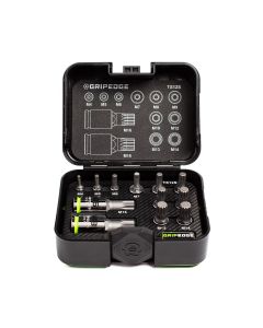 GETTS12S image(0) - Grip Edge Tools 12-PC RPT 1/4, 3/8 & 1/2" Drive Standard Triple Square Bit Socket Set
