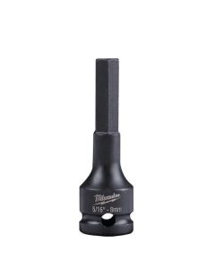 MLW49-66-5151 image(1) - Milwaukee Tool 5/16" SHOCKWAVE Lineman's Impact 3/8" Drive Hex Bit Socket