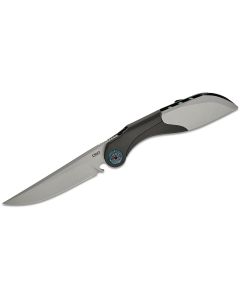 CRK5670 image(0) - CRKT (Columbia River Knife) Fial 12C27 Bead Blast Plain Blade Folding Knife with Liner Lock and Wine Key Stainless Steel Handle - Black/Silver