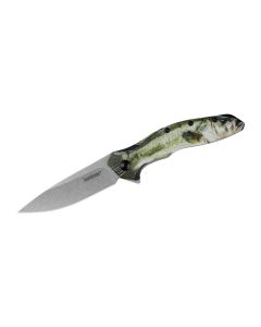 KER1845BASS image(2) - Kershaw Shoreline Assisted Open Liner Lock Drop Point Blade EDC Folding Pocket Knife- Bass