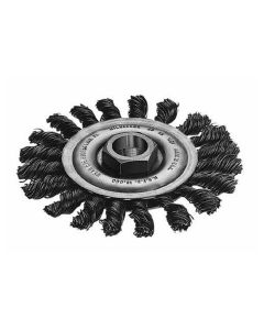 Milwaukee Tool STEEL CABLE TWIST KNOT WHEEL 4 IN., .02 GAUGE WIRE 5/8-11 THREAD