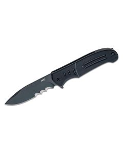 CRK6885 image(0) - CRKT (Columbia River Knife) Ignitor 8Cr13MoV Oxide Veff Serrations Assisted Folding Knife with Liner Lock G10 Handle - Black
