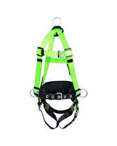 PeakWorks Contractor Harness with Positioning Belt - Grommeted Leg Straps - 3D - Class AP - Size XL