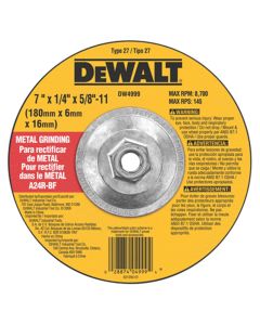 DeWalt 7"X1/4"X5/8" 11 DCW METAL
