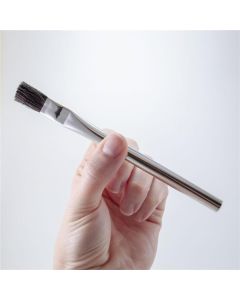 Mack Brushes 7-1 7 Series Acid Brush, #1, 6 in OAL, 3/8 in W, 100% Stiff Horsehair, Tin Handle