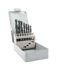 Forney Industries 15-Piece Jobber Length Drill Bit Set, High Speed Steel (HSS), 135 Degree Split Point