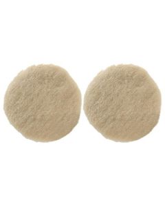 Wizards Products 11228 Buffing Pad, 3 in Overall Dia, Hook and Loop, White