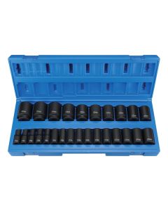 Grey Pneumatic 1/2" Drive 26 Pc. Semi-Deep Metric Set