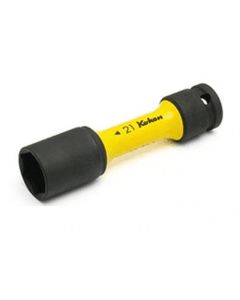 Ko-ken USA 1/2 Sq. Dr. Wheel Nut Socket  21mm Extra Thin walled Length 110mm Color coded Protector