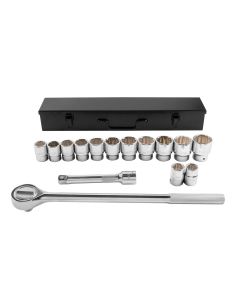 TIT64904 image(1) - Titan 15 pc. 3/4 in. Drive 12 pt. SAE Socket Set