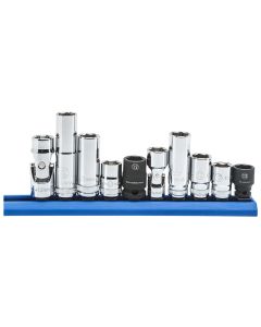 KDT80576 image(1) - GearWrench 10 Piece 1/4 Inch & 3/8 Inch Drive 6 Point 12mm Socket Set