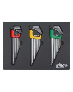 WIH66979 image(1) - WIHA Tools 35 Piece ErgoStar L-Key Tray Set - Hex Metric, Hex SAE, Torx