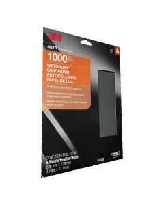 MMM32021 image(1) - 3M PAPER SHEETS-9" X 11" ULTRA FINE 1000 5/PK 10PK/CS