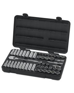 GearWrench 49 Piece 1/2 Inch Drive 12 Point Standard & Deep SAE/Metric Mechanics Tool Set