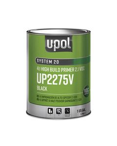 UPO2275V image(0) - U Pol Products 2275V High VOC National Rule High Build Primer, 1 gallon Tin, Black, 4:1 Mixing