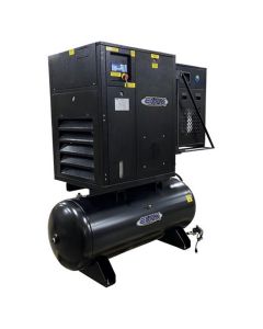 EMXERIK020003 image(0) - Emax Compressor 20HP 3PH Industrial Rotary Screw Compressor-120 Gal Tank Mount w/Air Dryer