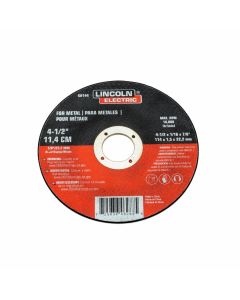 LEWKH144 image(0) - Lincoln Electric 4.5-inch x1/16-inch  Cut Off Wheel