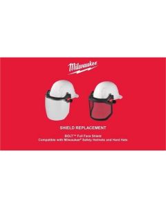 MLW48-73-1444 image(1) - Milwaukee Tool 5pk Clear Face Shield Replacement Lenses (No-brim Helmet Only Mount)