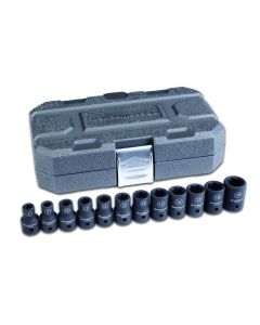 GearWrench 12 Piece 1/2 Inch Drive 6 Point Standard Impact Metric Socket Set