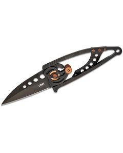 CRK5102NK image(1) - CRKT (Columbia River Knife) Snap Lock 420J2 Titanium Nitride Plain Blade Folding Knife with Snap Lock Stainless Steel Handle - Black