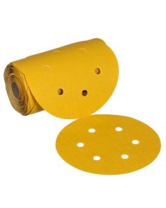 MMM61641 image(0) - 3M  Stikit Gold Abrasive Disc Roll 61641, 220, 6-inch (150mm), Dust-Free
