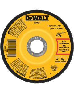 DWTDWA4511 image(0) - DEWALT Metal Grinding Wheel, 4-1/2-Inch X 1/8-Inch X 7/8-Inch