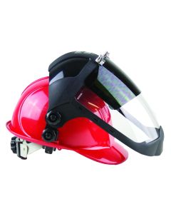 Sellstrom Sellstrom - Face Shield - DP4 Series - 9" x 12.125" x 0.060" Window - Clear AF with Shade 5 IR Flip Visor - Universal Hard Hat Slot Adaptor Headgear
