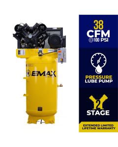 EMXEI10V080V1 image(1) - Emax Compressor Compressor 10 HP 2 Stg 1 Phase horz. 80 Gal