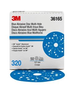 3M Hookit Blue Abrasive Disc Multihole 36165 (4PK)