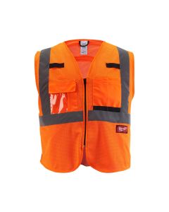 MLW48-73-5115 image(1) - Milwaukee Tool Class 2 High Visibility Orange Mesh Safety Vest - S/M