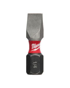 MLW48-32-4718 image(1) - Milwaukee Tool SHOCKWAVE INSERT BIT SLOTTED 1/4" - BULK (25)