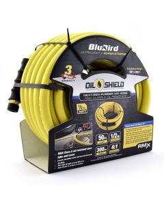 BLBOS1250 image(1) - BluBird OilShield Rubber Air Hose Assembly 1/2" x 50'