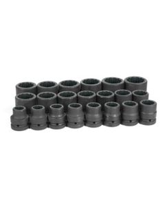 GRE9121 image(0) - Grey Pneumatic 1" Drive 21 Piece Fractional Set 3/4" to 2" - 12 Point