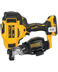 DWTDCN45RND1 image(0) - DeWalt 20V MAX 15 Cordless Coil Roofing Nailer Kit