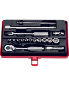 Ko-ken USA 2261M 1/4 Sq. Dr. 17 Piece Metric 6-Point Socket Set  4-12mm