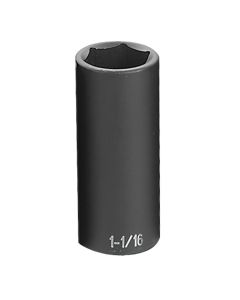 GRE2034D image(0) - Grey Pneumatic 1/2" Drive x 1-1/16" Deep Socket