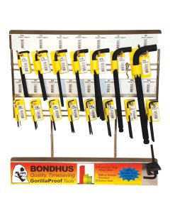 BND18250 image(1) - Bondhus Corp. 15PC SAE Hex Key Metal Display Rack
