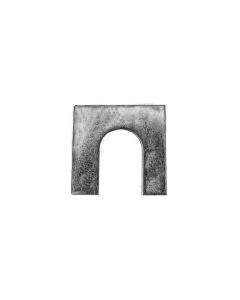 AUVECO 5077 Shim, 1/8 in THK x 1/2 in Slot x 1-1/8 x 1-1/8 in, Zinc